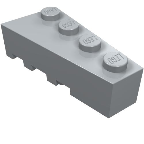 Lego Brick Wedged, Angled 4 x 2 Right / Light Bluish Gray