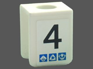 Lego Minifigure Vest with Number 4 and Gravity Games Pattern on Both Sides (Stickers) - Set 3585