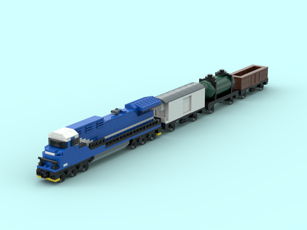 Lego 4 Wide Conrail GE Freight Train