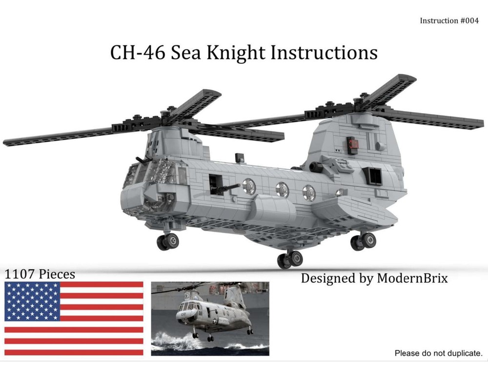 Lego CH-46 Sea Knight Helicopter Instructions