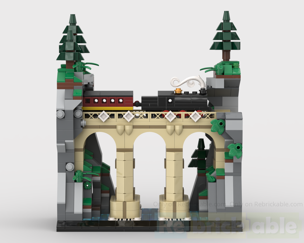 Lego Train-Bridge-Diorama