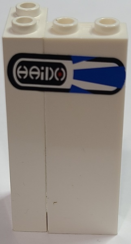 Lego Stickered Assembly 3 x 2 x 5 with Stylized 'HAiDO' Pattern Model Right Side (Sticker) - Set 8681