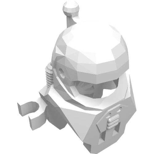 Lego Helmet, Chestplate, Clips / White