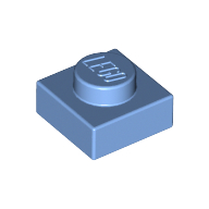 Lego Plate 1 x 1 / Medium Blue