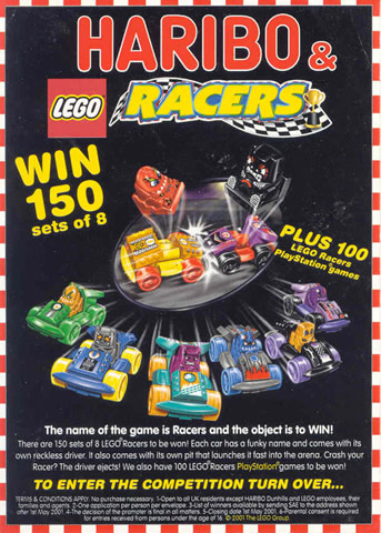 Lego 2001 Insert - World Club - UK (Haribo & Racers)