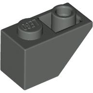 Lego Brick Sloped Inverted 45° 2 x 1 / Dark Gray