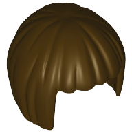 Lego Hair Short Bob Cut / Dark Brown
