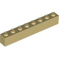 Lego Brick 1 x 8 / Tan