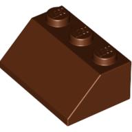 Lego Brick Sloped 45° 2 x 3 / Reddish Brown