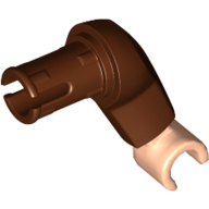 Lego Arm, Large, Left with Light Nougat Hand / Reddish Brown