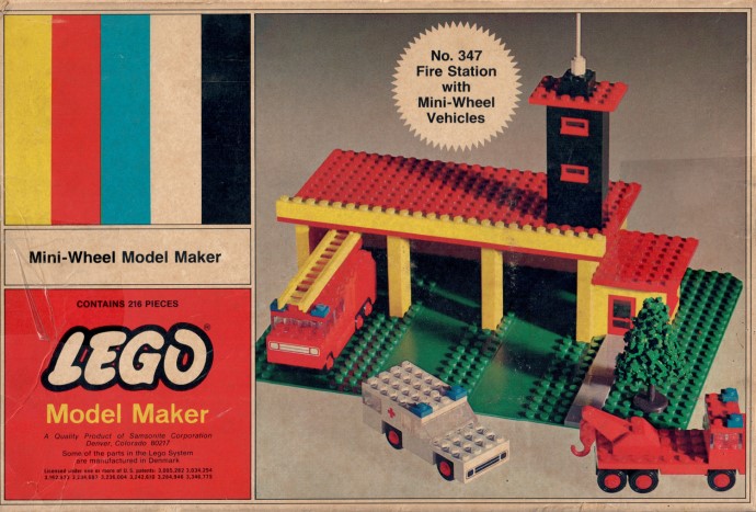 Lego Fire Station with Mini-Wheel Vehicles