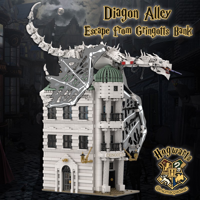 Lego Escape from Gringott's Bank, Diagon Alley expansion.