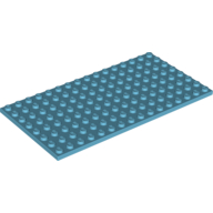 Lego Plate 8 x 16 / Medium Azure