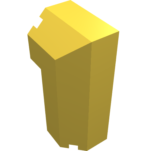 Lego Brick Special Octagonal 2 x 2 x 3 1/3 Corner / Yellow