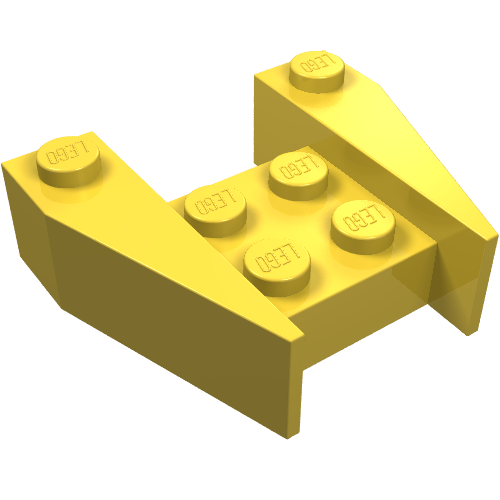 Lego Brick Wedged 3 x 4 [No Stud Notches] / Yellow