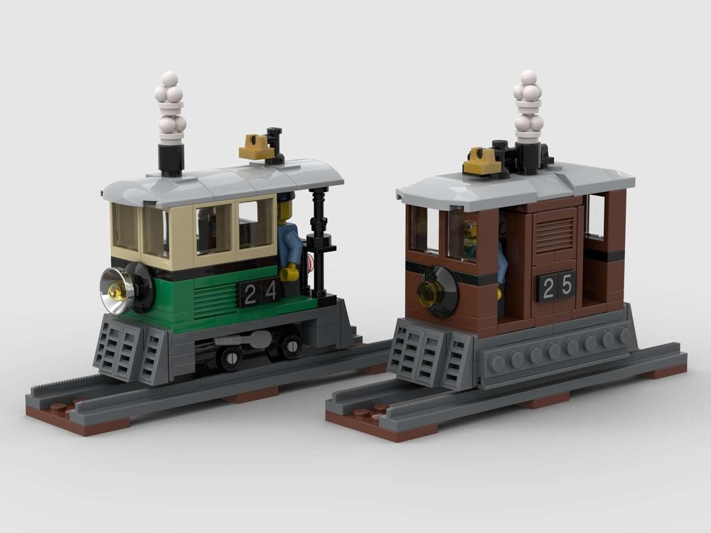 Lego Brickticks Engine Works Class 6 American Steam Dummy & Class 7 British Steam Tram