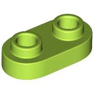 Lego Plate Special 1 x 2 Rounded with 2 Open Studs / Lime