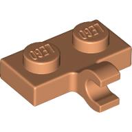 Lego Plate Special 1 x 2 with Clip Horizontal on Side / Nougat