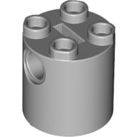 Lego Brick Round 2 x 2 x 2 Robot Body, Axle Holder '+' Orientation / Light Bluish Gray