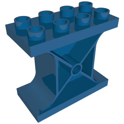 Lego Duplo Support Brick 2 x 4 x 3 / Blue