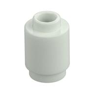 Lego Brick Round 1 x 1 Open Stud / Glow in Dark White