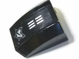 Lego Slope, Curved 2 x 2 Lip with Silver Ultra Agents Logo and Vents Pattern (Sticker) - Set 70165 / Black