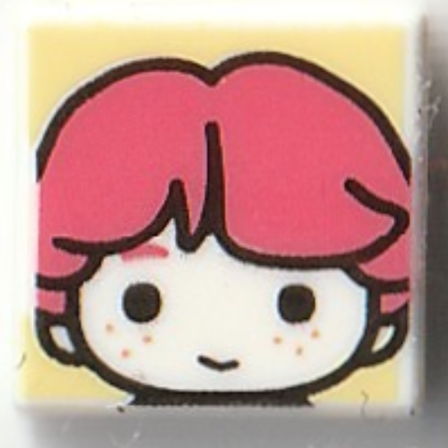 Lego Tile 1 x 1 with Ron Weasley Print