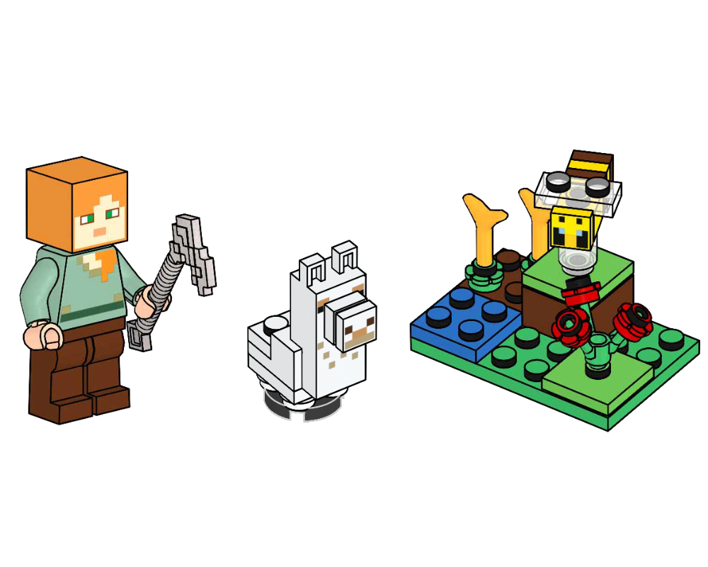 Lego Alex, Baby Llama and Bee