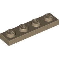 Lego Plate 1 x 4 / Dark Tan