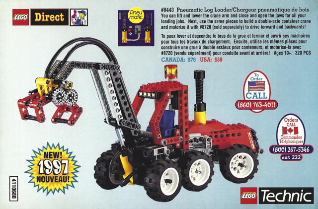 Lego 1997 Insert - LEGO Direct - US/Canadian Technic (4110688)