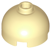 Lego Brick, Round 2 x 2 Dome Top / Tan