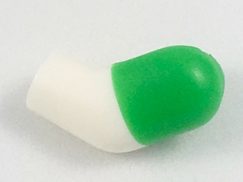 Lego Arm, Left with Molded Bright Green Short Sleeve  Pattern