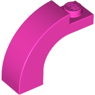 Lego Brick Arch 1 x 3 x 2 Curved Top / Dark Pink