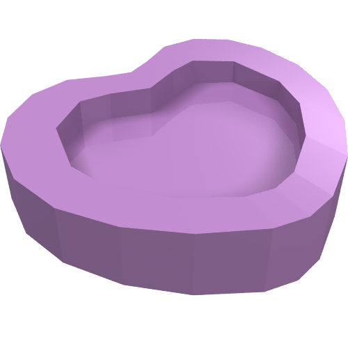 Lego Headwear Accessory Heart with Pin / Medium Lavender