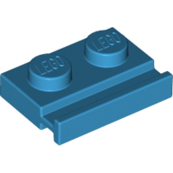 Lego Plate Special 1 x 2 with Door Rail / Dark Azure