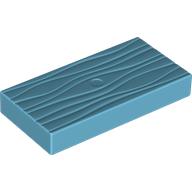 Lego Duplo Tile 2 x 4 with Wood Grain Pattern / Medium Azure