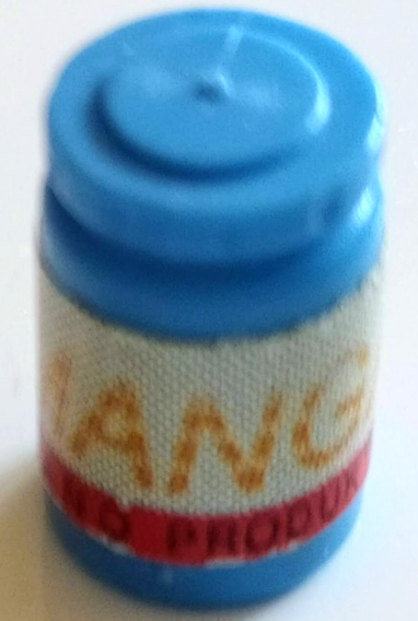 Lego Scala Accessories Jar Jam / Jelly with 'MANGAJO SANO PRODUKTO' and Red Stripe Pattern (Sticker) - Set 3148