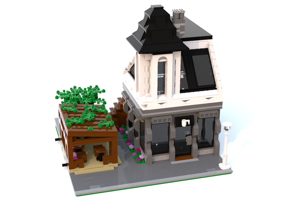 Lego Coffee House with Apartment