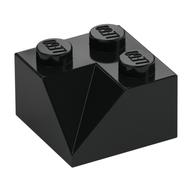 Lego Brick Sloped 45° 2 x 2 Double Concave / Black