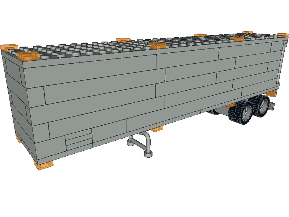 Lego 2-axle Box Trailer