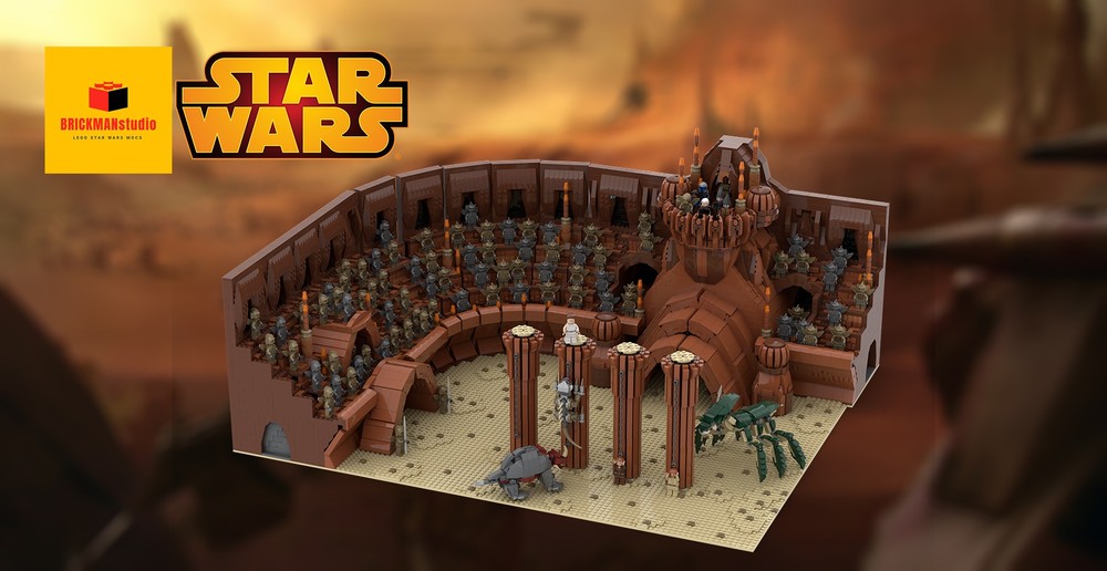 Lego SW Episode 2 Attack of the Clones UCS Petranaki Geonosian Arena (Minifigure Scale)