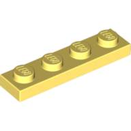 Lego Plate 1 x 4 / Bright Light Yellow
