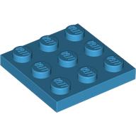 Lego Plate 3 x 3 / Dark Azure