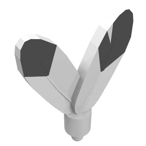 Lego Headwear Accessory Plume / Feathers with Pin and Black Tip on Both Sides Print