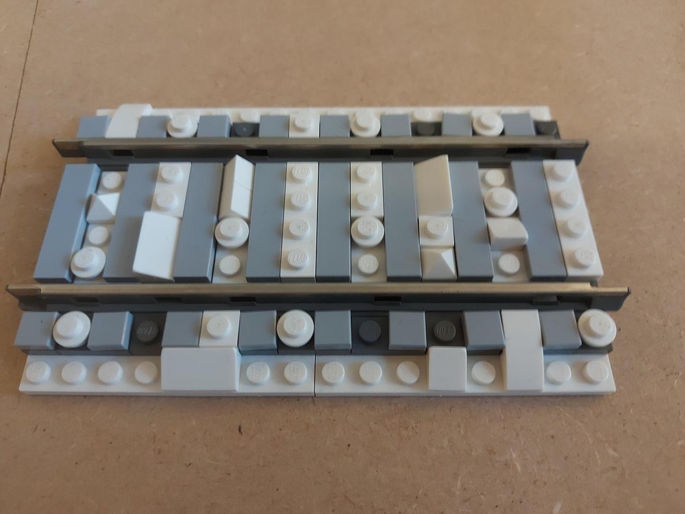 Lego ballasted winter track S1 - straight (track only)