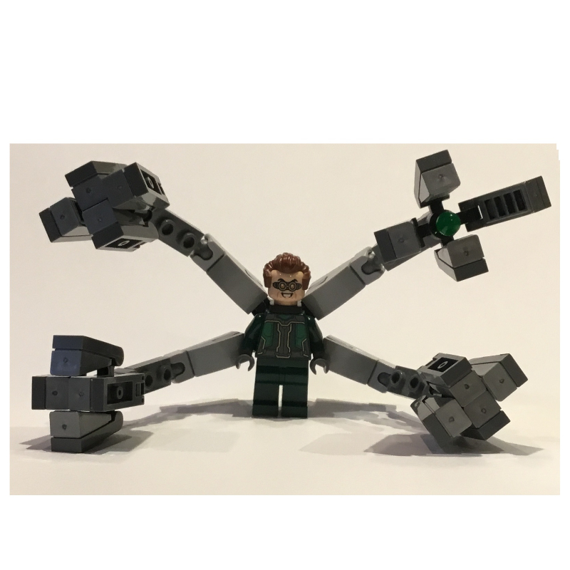 Lego Dr. Octopus / Doc Ock, Dark Green Outfit, Large Arms
