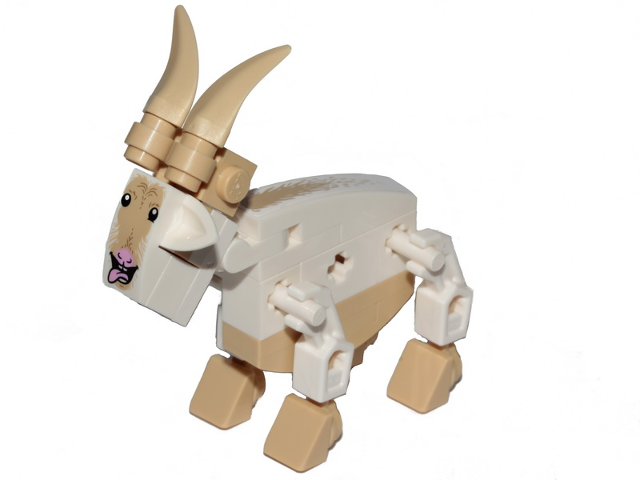 Lego Thor's Goat (White, Tanngrisnir) - Brick Built