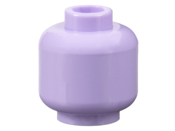Lego Minifigure, Head (Plain) / Lavender