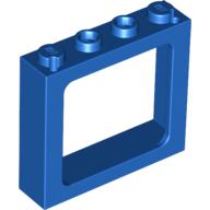 Lego Window 1 x 4 x 3 Train with Shutter Holes and Solid Studs on Ends / Blue