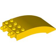 Lego Windscreen 8 x 4 x 2 Curved [2 Dual-Fingered Click Hinges] / Yellow
